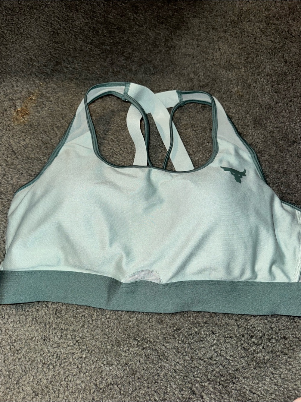 Under Armour Light Mint Racerback Sports Bra with Sage Band
